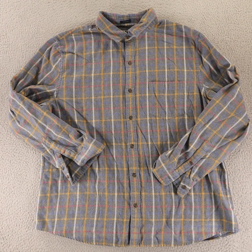 RYE by Hawker Rye Shirt Mens 2XL Multicolor Box Check Cotton Blend Flannel